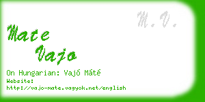 mate vajo business card